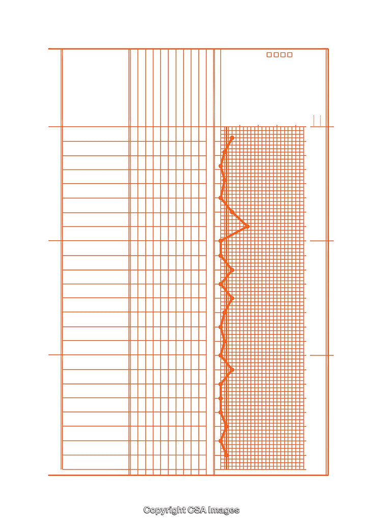 Technical Diagram with Gridlines and Structural Detailing in Orange