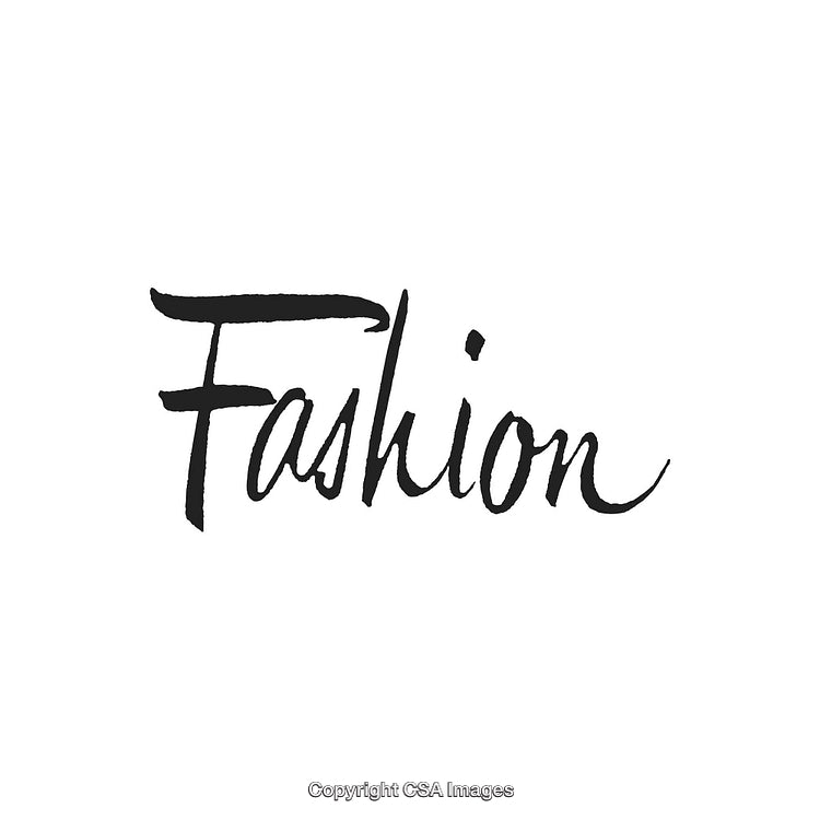 Elegant Handwritten Fashion Typography Design in Black on White Background