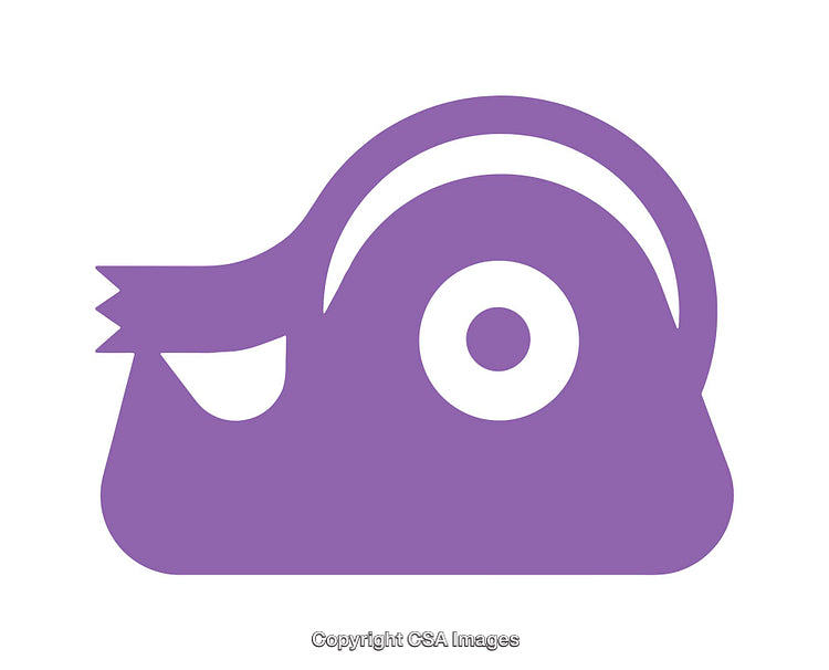 Minimalist Purple Icon Depicting a Tape Dispenser Design