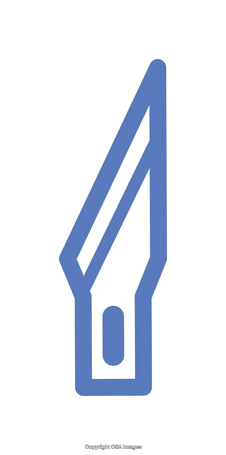 Minimalistic Blue Pen Icon on a Transparent Background for Design Use
