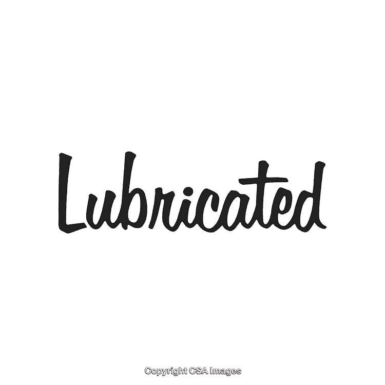 Scripted Visual Design Featuring the Word 'Lubricated' in Artistic Typography