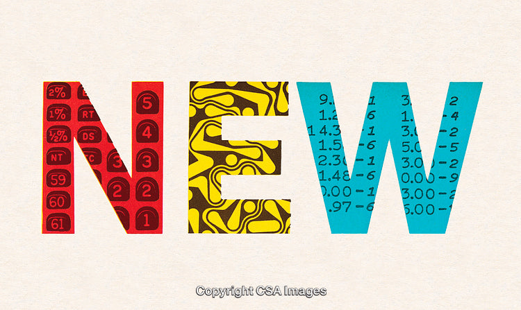 Modern Graphic Design Featuring The Word "New" in Vibrant Colors