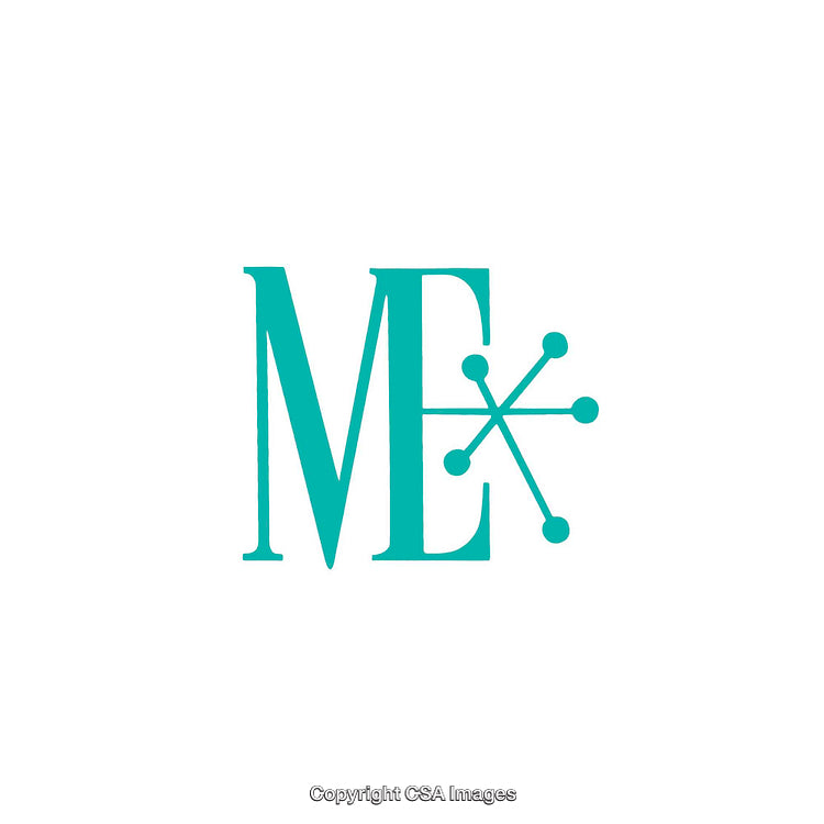 Minimalist Design Featuring Abstract Lettering and Central Symbol in Teal
