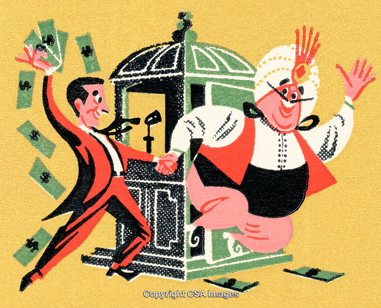 Playful Cartoon Depiction of Celebration and Fun in Retro Illustration Style