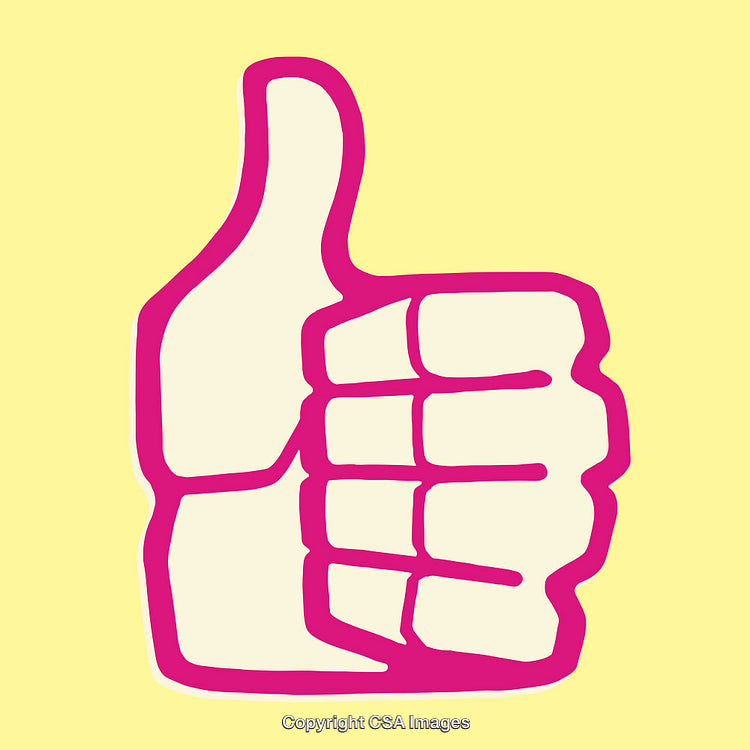 Bold Line Art Illustration of a Thumbs Up Gesture
