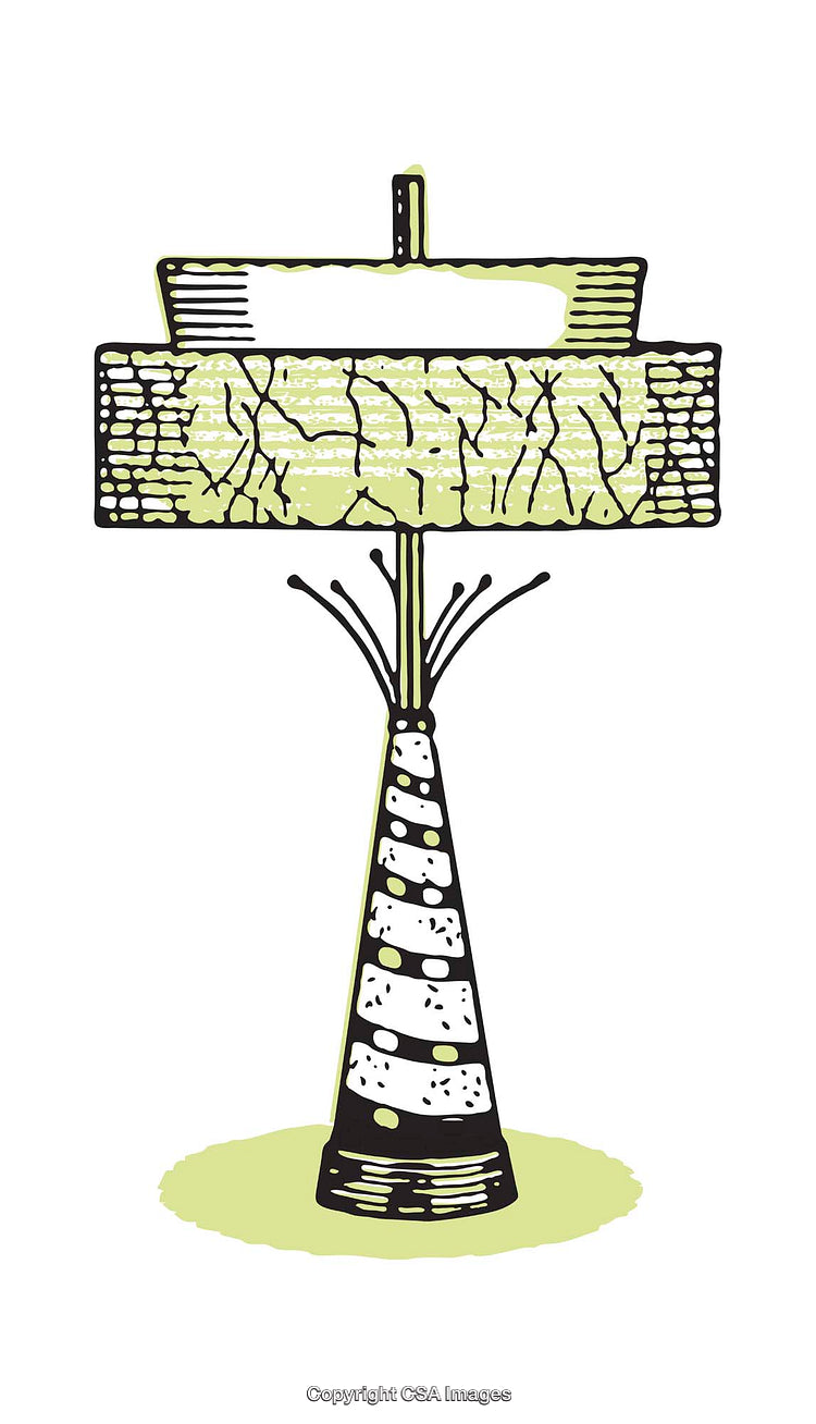 Abstract Lamp Illustration with Modern Design and Artistic Colorful Details