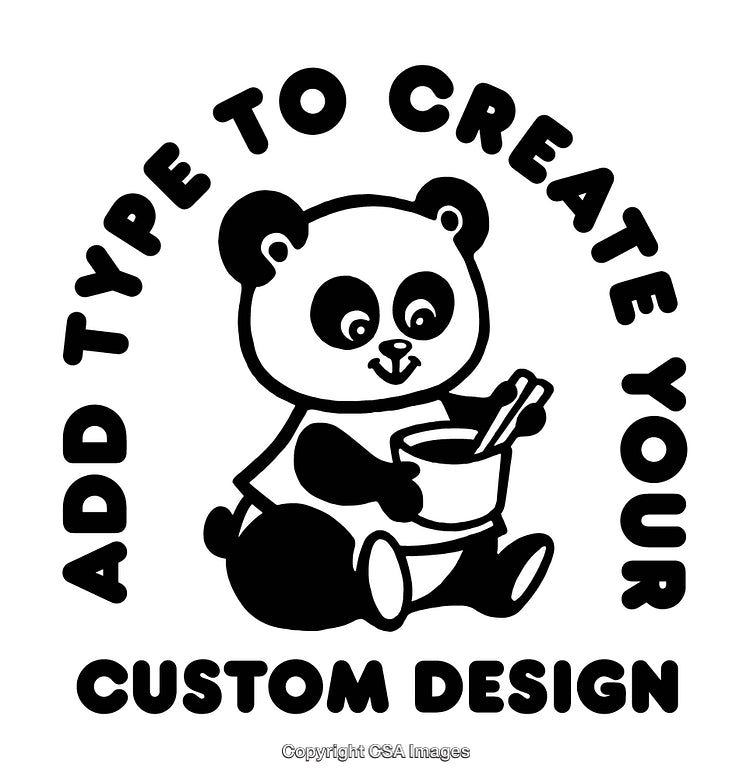 Panda Bear Eating Design Format