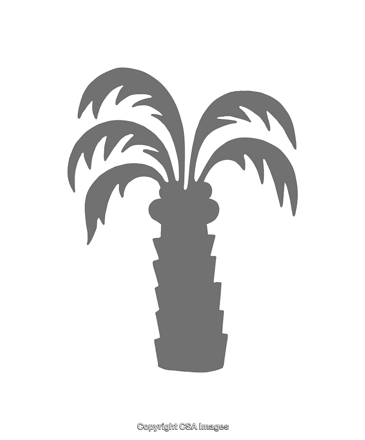 Minimalistic Icon of a Palm Tree with Abstract Styling