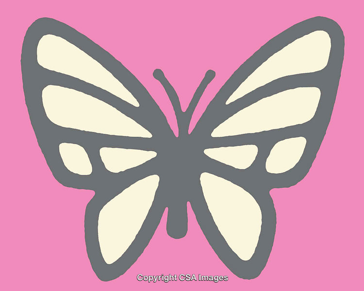 Elegant Butterfly Illustrations in Bold Colors and Simplistic Design Style