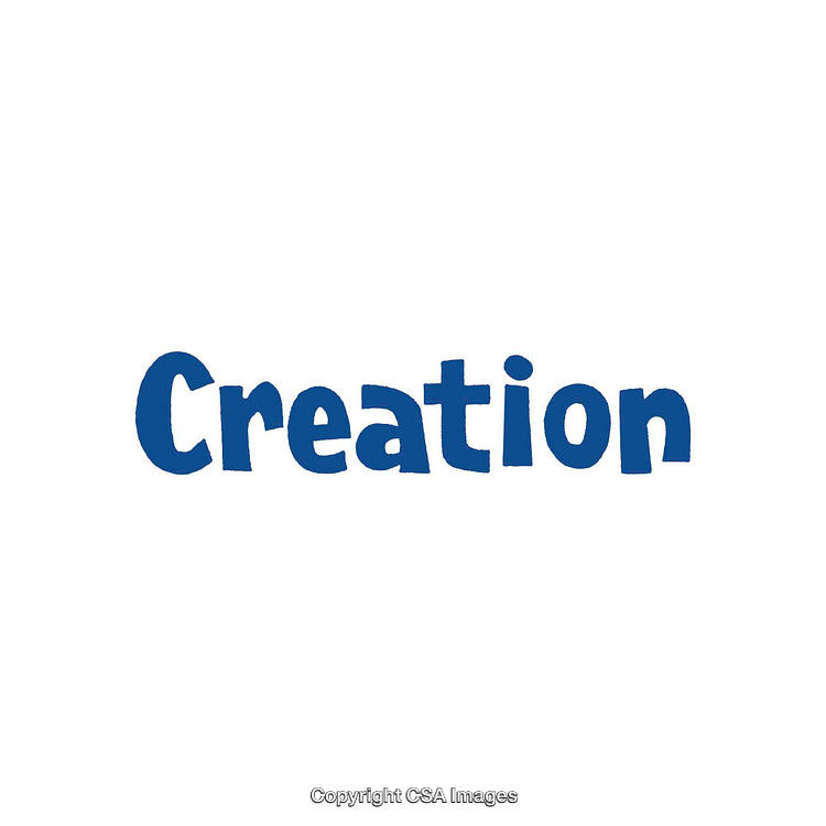 Blue Creation Text Illustration on a White Background for Design and Creativity