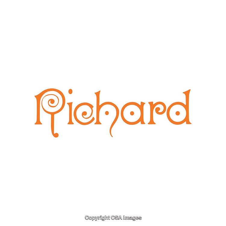 Artistic Font Design Featuring the Name Richard with Decorative Typography