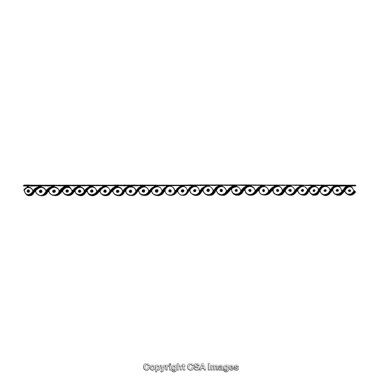 Black and White Decorative Border Outline with Minimalistic Circular Design