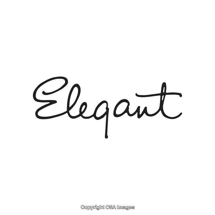 Elegant Handwritten Calligraphy on White Background Representing Sophistication and Beauty