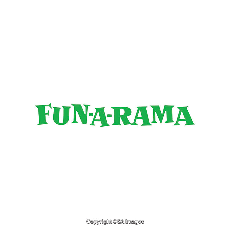Green Fun-A-Rama Text Logo on Clean White Background