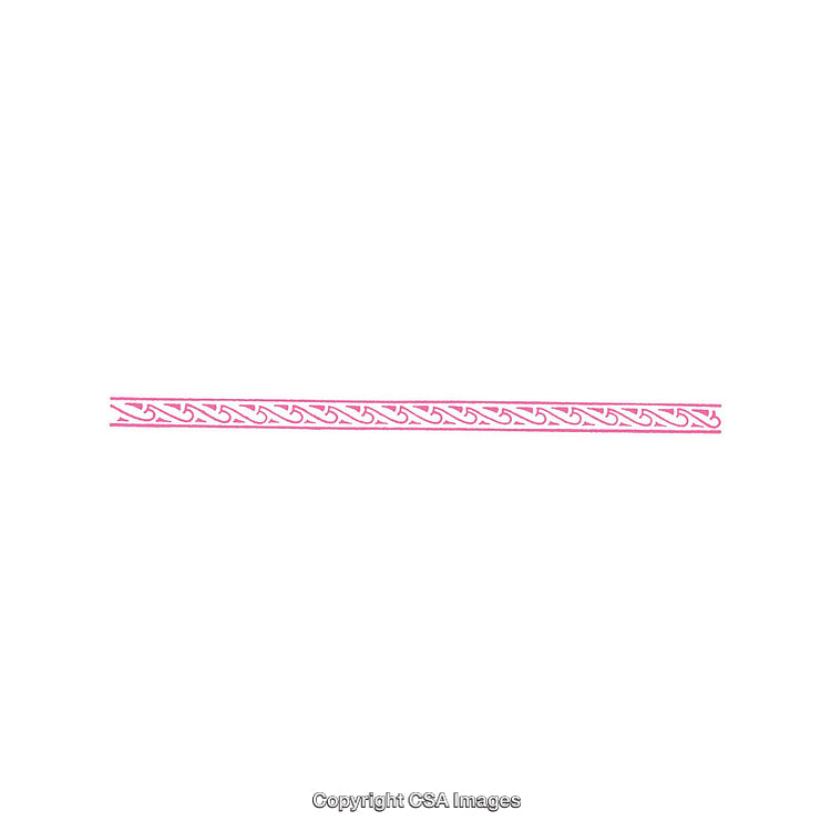 Pink Ornamental Line Art on White Background