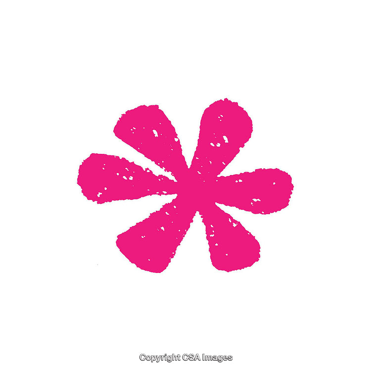 Bright Pink Asterisk-Shaped Design on White Background