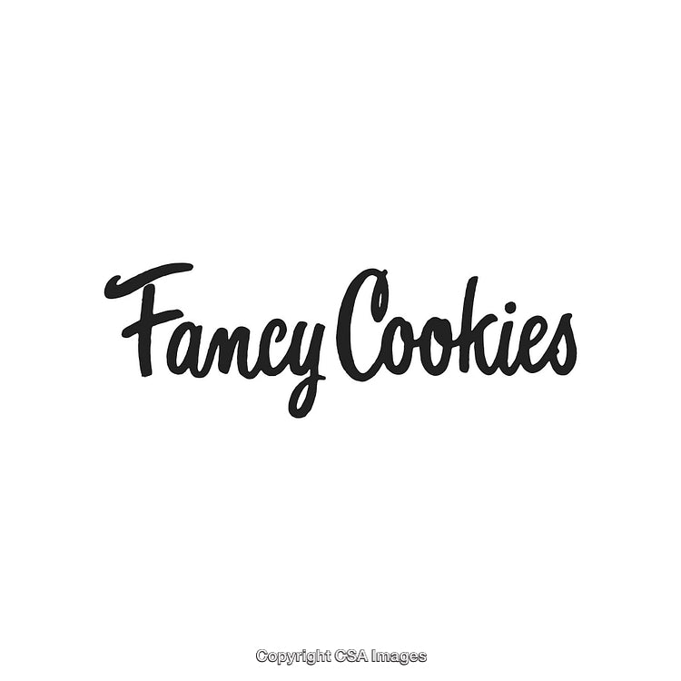 Stylish Typography Design Featuring the Words Fancy Cookies on a Minimal Background