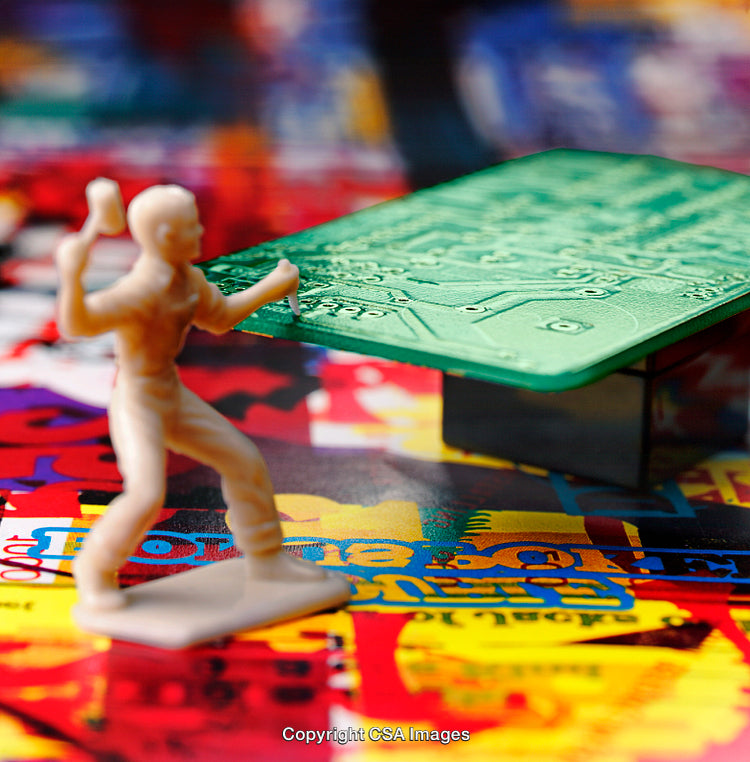 Close-Up View of Toy Soldier on Vibrant Background