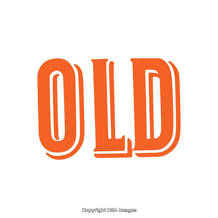 Bold Typography of the Word 'Old' in Vintage Style