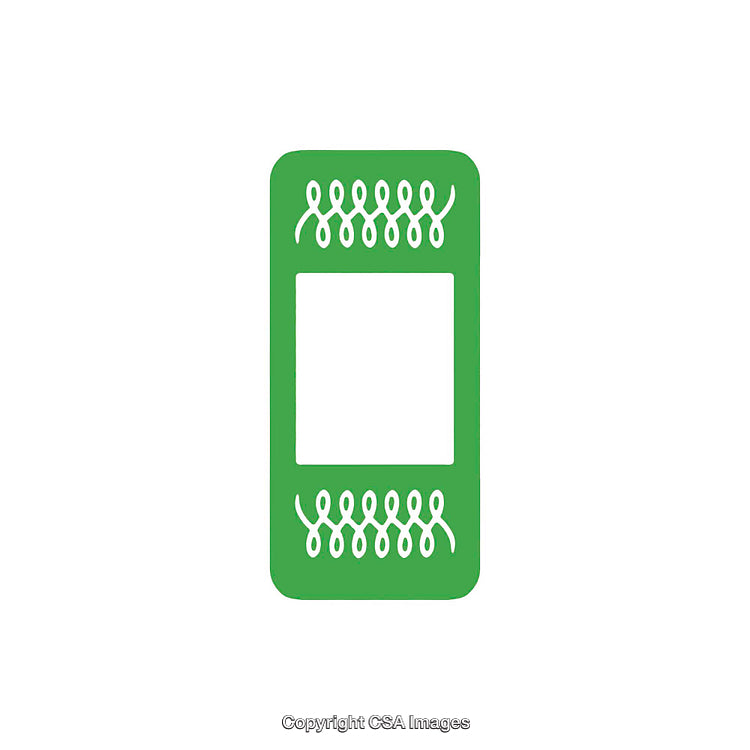 Minimal Green Decorative Zero Icon with Looped Design Elements