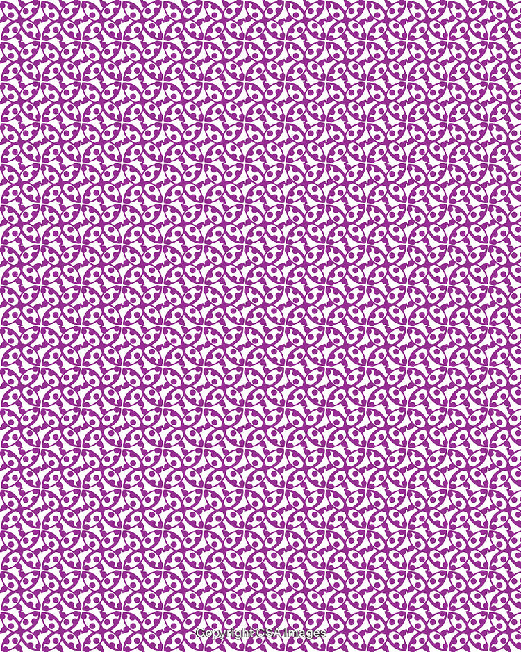 Purple and White Intricate Repeating Pattern in a Geometric Design