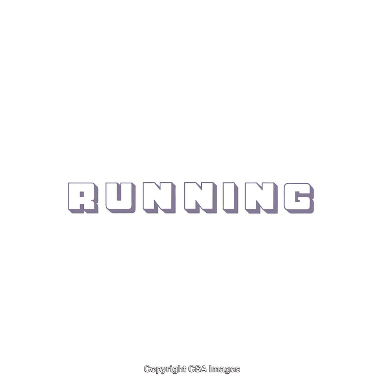 Bold Typography of The Word Running in Modern Style