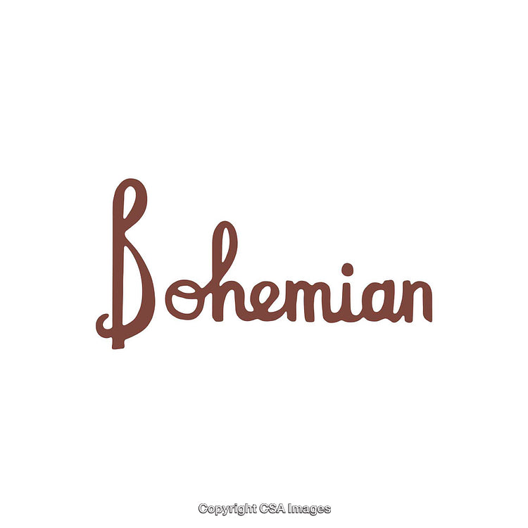 Bohemian Style Text Design in Simple Minimalistic Theme