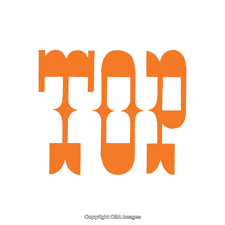 Bold Orange Typography on White Background Featuring Symmetrical Design