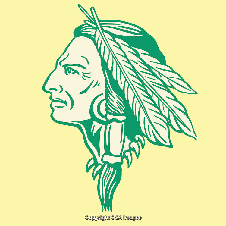 Color Line Art Illustration Depicting a Profile of a Culture Figure