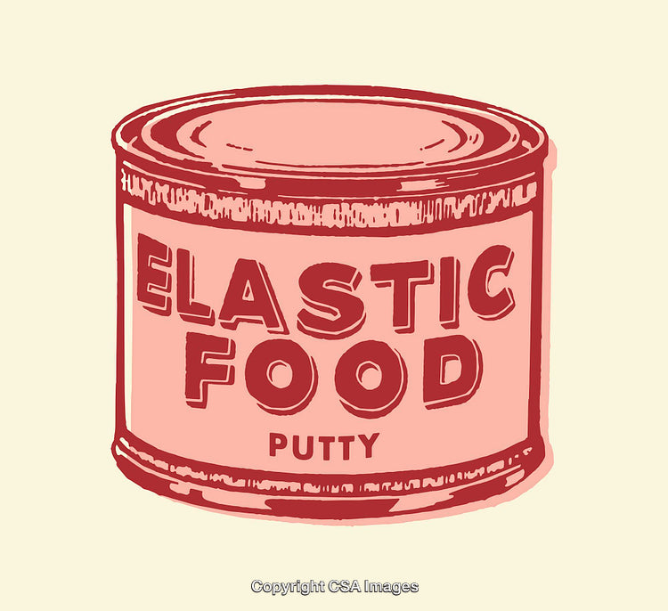 Stylized Retro Line Art Illustration of Creative Food Label Design