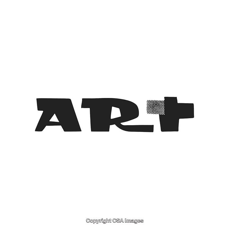 Creative Typography Design with the Word 'Art' in Black Typeface