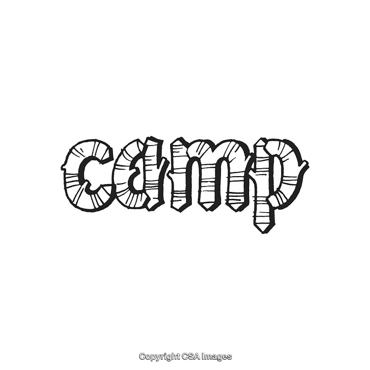 Hand-Drawn Camp Typography With Rustic and Outdoors-Inspired Text Design