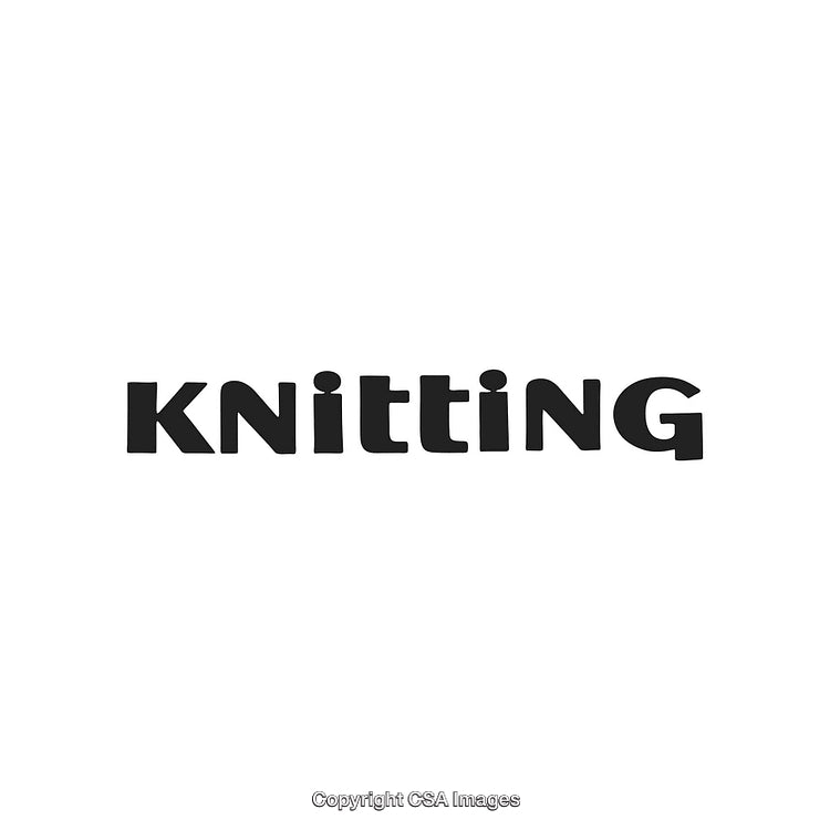 Knitting Themed Graphic Design Item with Bold Black Typography