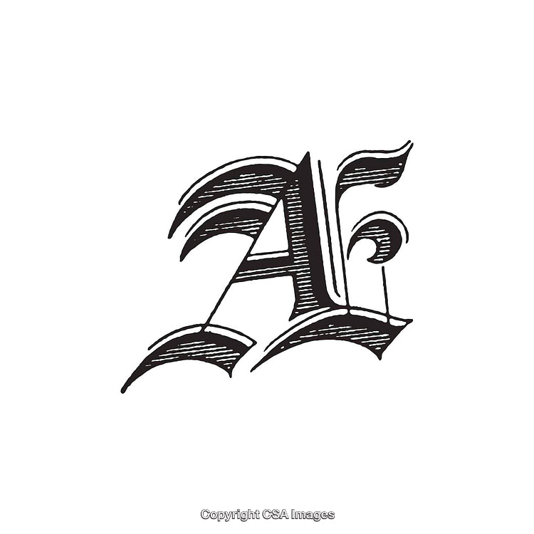 Ornamental Vintage Letter A with Intricate Decorative Style