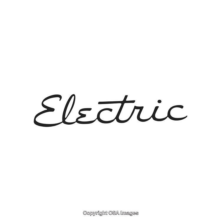 Stylized Cursive Electric Word Design on a Clean White Background