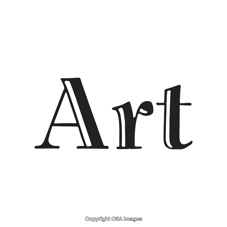 Stylized Typography Image Featuring The Word Art on a Minimal Background