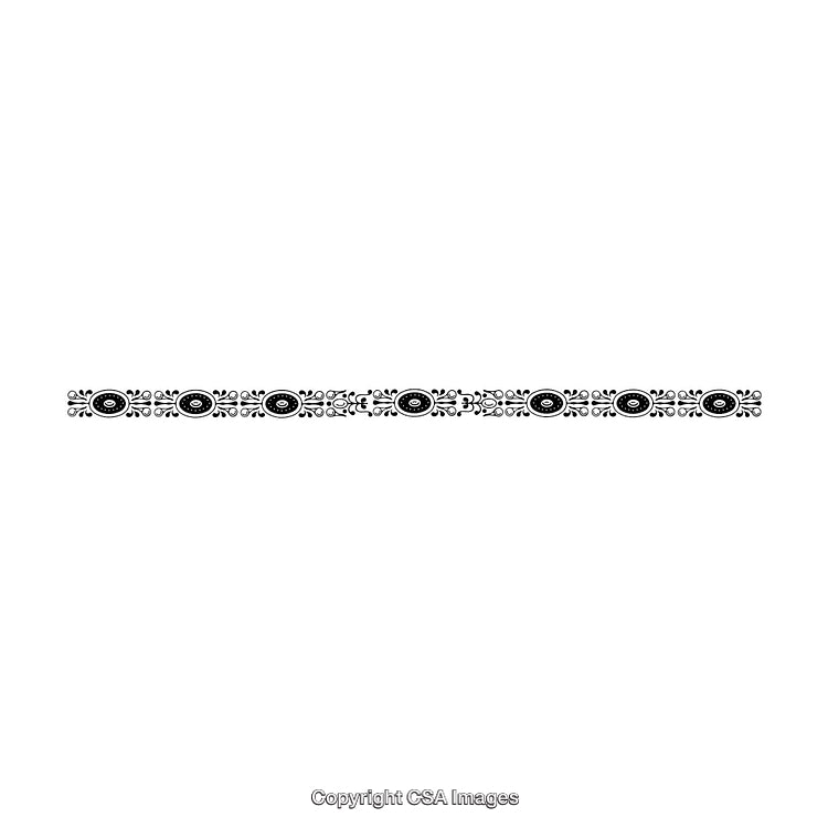 Elegant Black And White Ornamental Border Pattern For Decorations