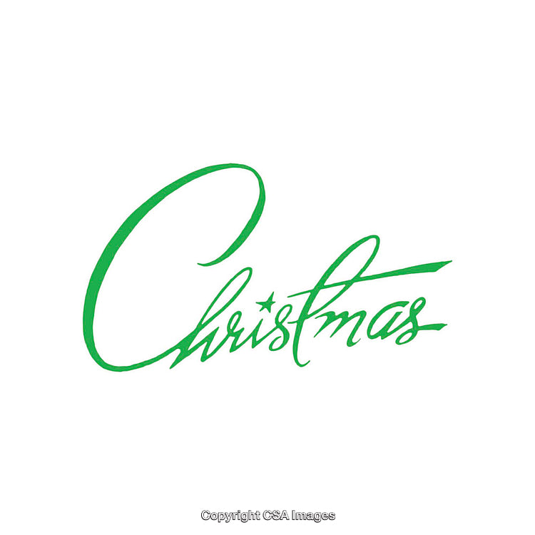 Elegant Green Handwritten Text Design Highlighting the Spirit of Christmas