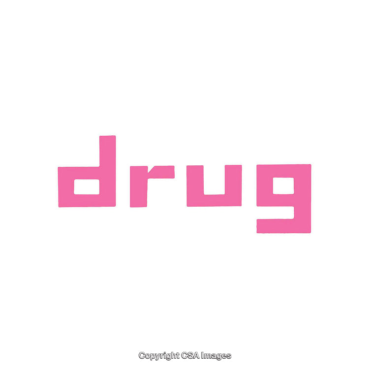 Minimalist Pink Text Design Featuring the Word 'Drug' in Bold Typography
