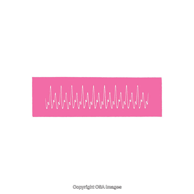 Modern Graphic of White Waveform on Vibrant Pink Background