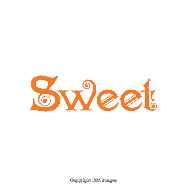 Artistic Sweet Typography Design with Bold Orange Theme