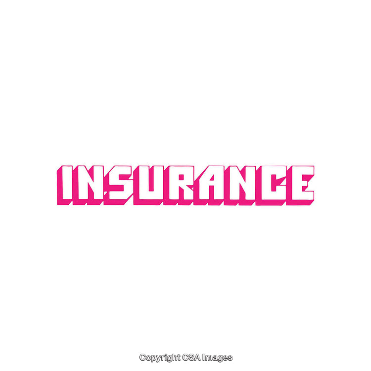 Bold Pink Stylized 'Insurance' Text on Isolated White Background