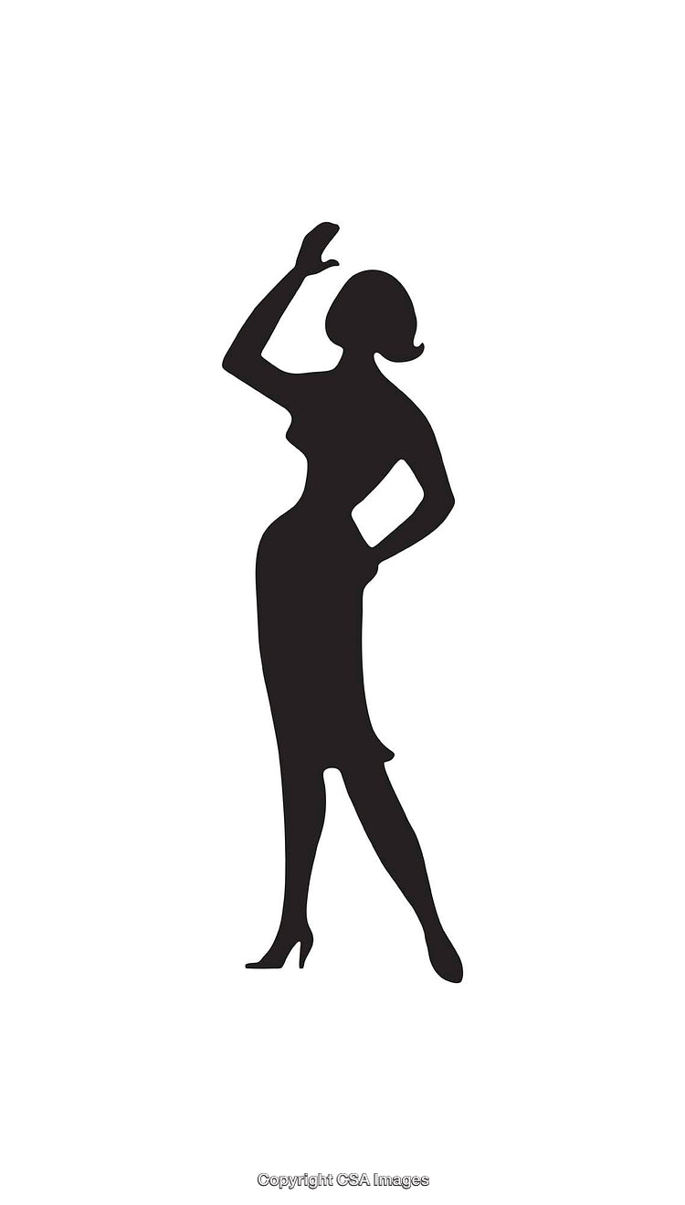 Elegant Silhouette of a Woman in a Stylish Pose