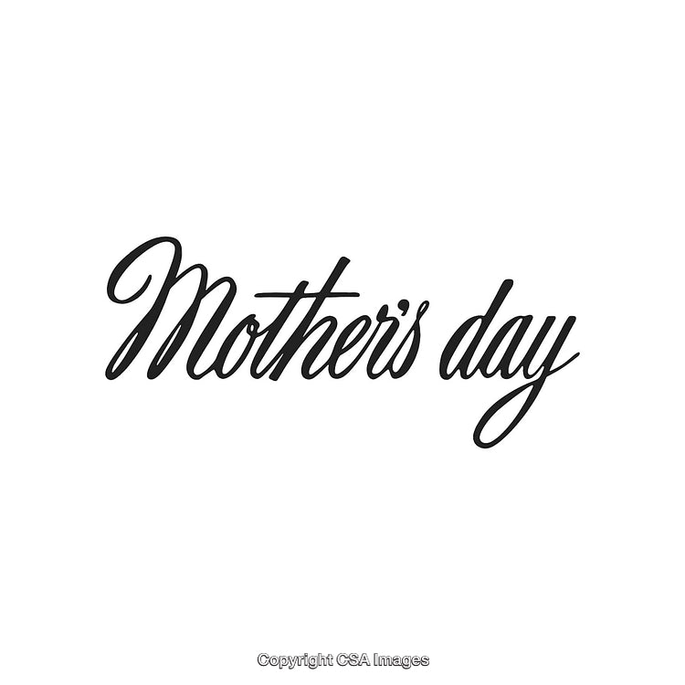 Elegant Mother’s Day Typography Design on White Background