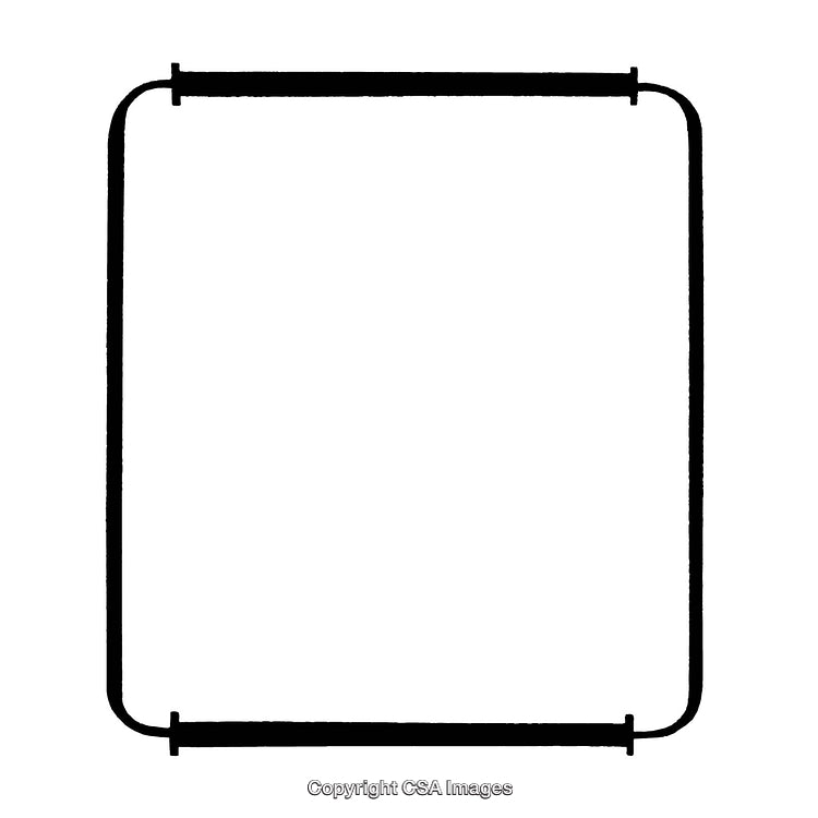 Minimalistic Black and White Rectangular Frame Outline Illustration