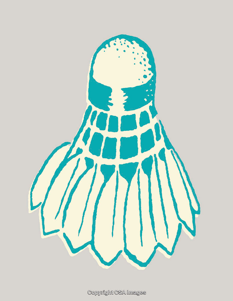 Stylized Colorful Illustration of a Badminton Shuttlecock