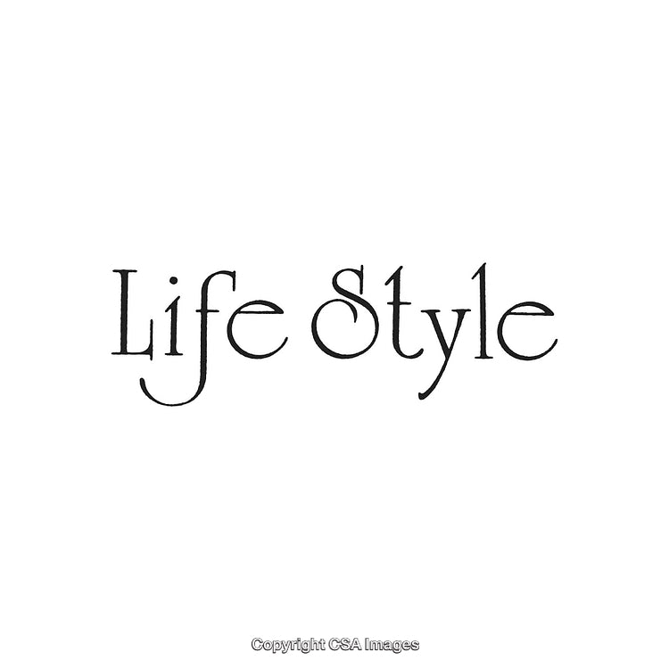 Elegant Lifestyle Typography with Artistic Font on White Background