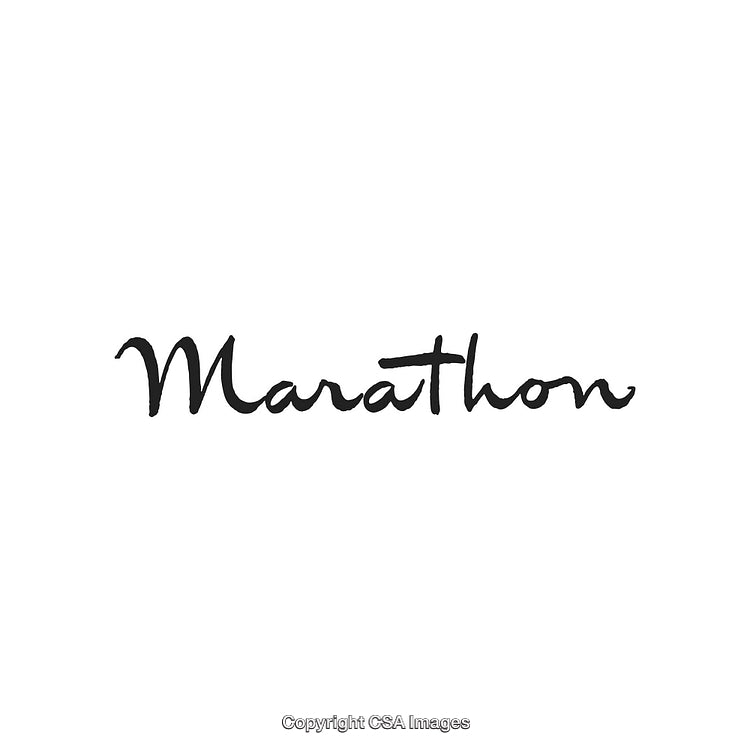 Stylish Handwritten Text Logo Design Featuring the Word Marathon