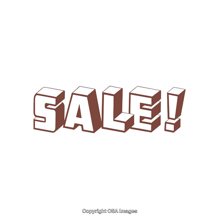Bold Brown 3D Sale Design With Exclamation Mark