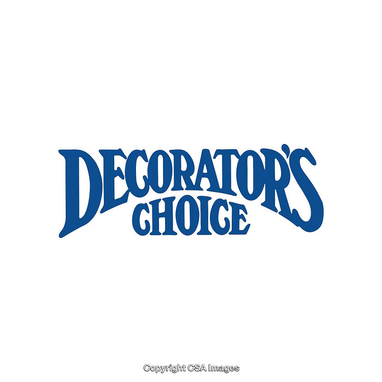 Blue Text Decorator's Choice Typography on White Background